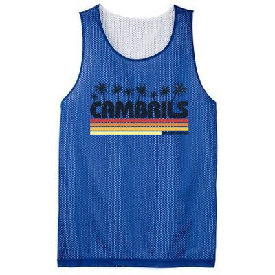 Cambrils Tarragona Spain Retro Tourism Great Gift Mesh Reversible Basketball Jersey Tank