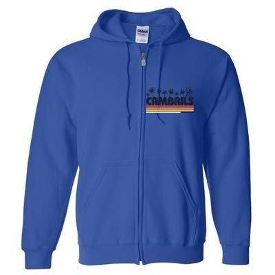 Cambrils Tarragona Spain Retro Tourism Great Gift Full Zip Hoodie