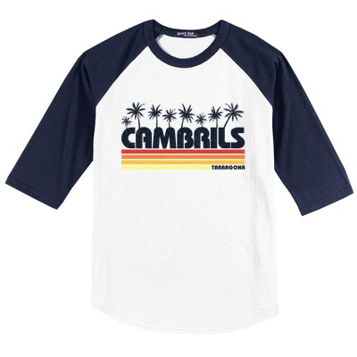 Cambrils Tarragona Spain Retro Tourism Great Gift Baseball Sleeve Shirt