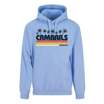 Cambrils Tarragona Spain Retro Tourism Great Gift Unisex Surf Hoodie