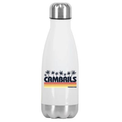 Cambrils Tarragona Spain Retro Tourism Great Gift Stainless Steel Insulated Water Bottle