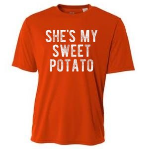 Couples Thanksgiving Shirts She's My Sweet Potato I Yam Cooling Performance Crew T-Shirt