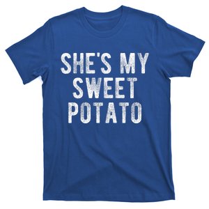 Couples Thanksgiving Shirts She's My Sweet Potato I Yam T-Shirt