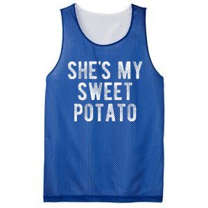 Couples Thanksgiving Shirts She's My Sweet Potato I Yam Mesh Reversible Basketball Jersey Tank