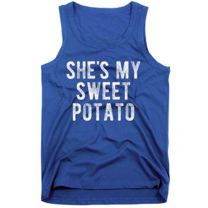 Couples Thanksgiving Shirts She's My Sweet Potato I Yam Tank Top