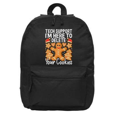Christmas Tech Support Here To Delete Cookies Xmas 16 in Basic Backpack