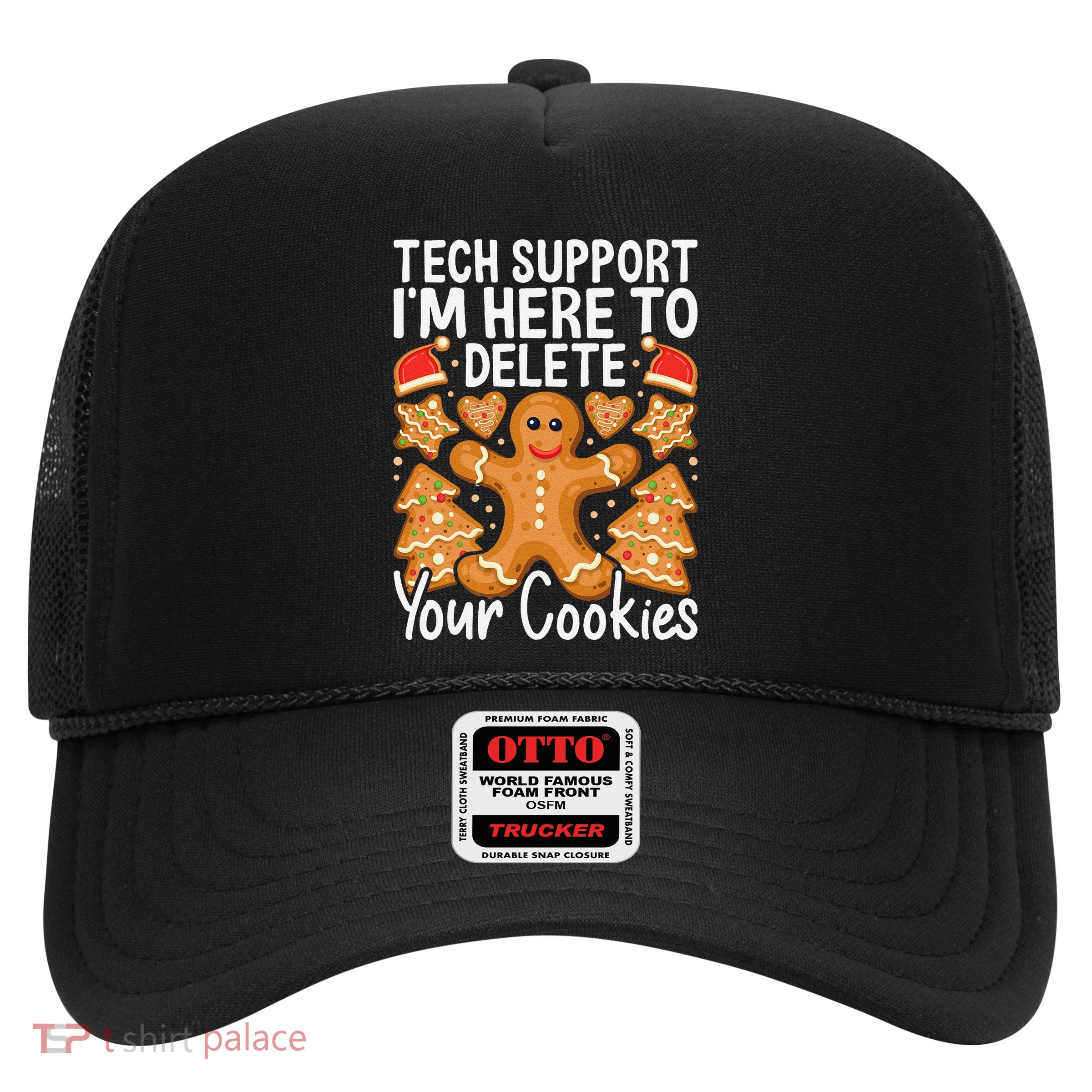 Christmas Tech Support Here To Delete Cookies Xmas Trucker Hat