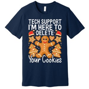 Christmas Tech Support Here To Delete Cookies Xmas Premium T-Shirt