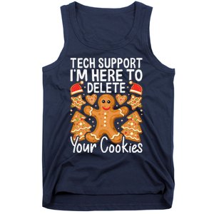 Christmas Tech Support Here To Delete Cookies Xmas Tank Top