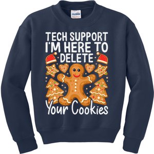 Christmas Tech Support Here To Delete Cookies Xmas Kids Sweatshirt