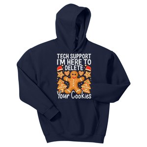 Christmas Tech Support Here To Delete Cookies Xmas Kids Hoodie