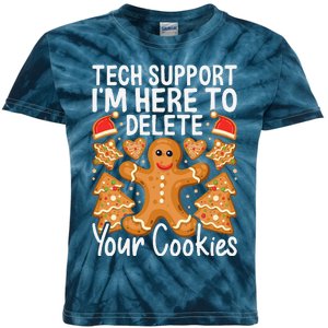 Christmas Tech Support Here To Delete Cookies Xmas Kids Tie-Dye T-Shirt