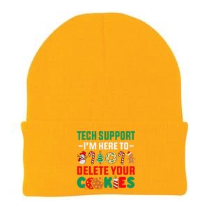 Christmas Tech Support Here To Delete Your Cookies Xmas Cool Knit Cap Winter Beanie