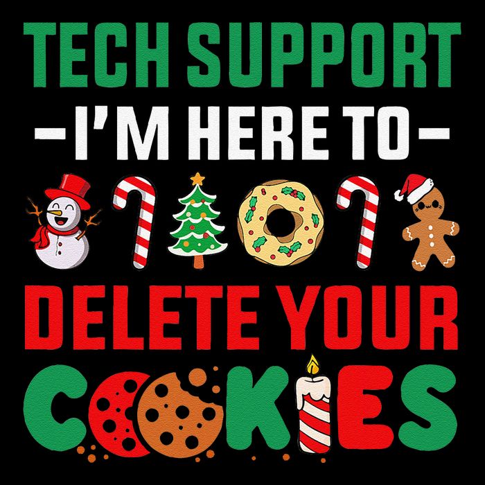 Christmas Tech Support Here To Delete Your Cookies Xmas Cool Daily Commute Backpack