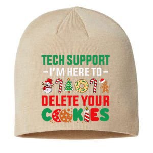 Christmas Tech Support Here To Delete Your Cookies Xmas Cool Sustainable Beanie