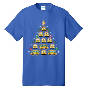 Christmas Tree School Bus Funny Holiday Gift Bus Driver Xmas Gift Tall T-Shirt