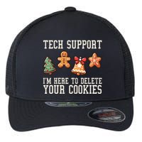 Christmas Tech Support Here To Delete Cookies Funny Flexfit Unipanel Trucker Cap