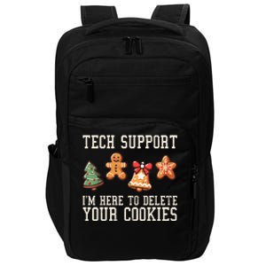 Christmas Tech Support Here To Delete Cookies Funny Impact Tech Backpack