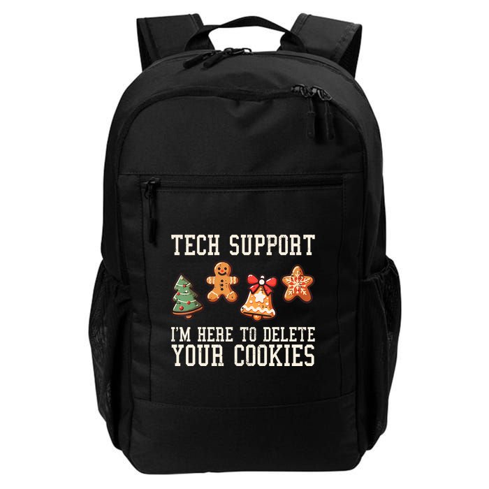 Christmas Tech Support Here To Delete Cookies Funny Backpack