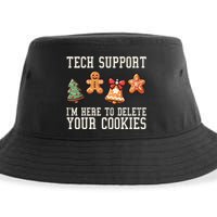 Christmas Tech Support Here To Delete Cookies Funny Sustainable Bucket Hat