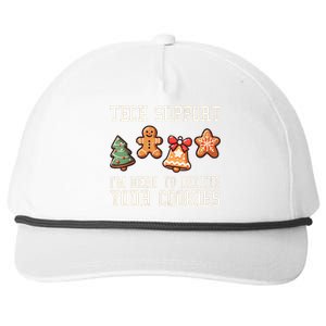 Christmas Tech Support Here To Delete Cookies Funny Snapback Five-Panel Rope Hat