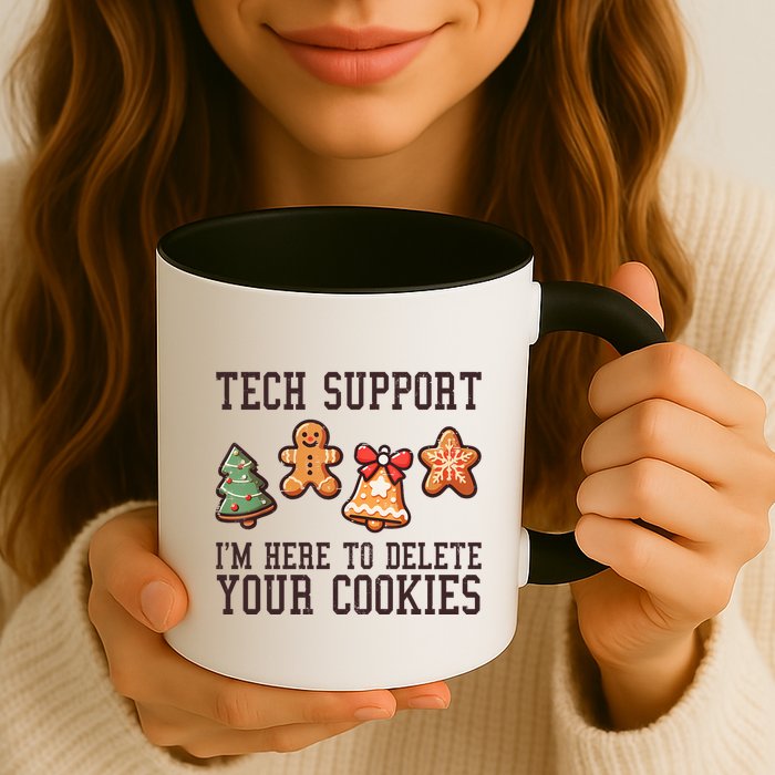 Christmas Tech Support Here To Delete Cookies Funny Mug