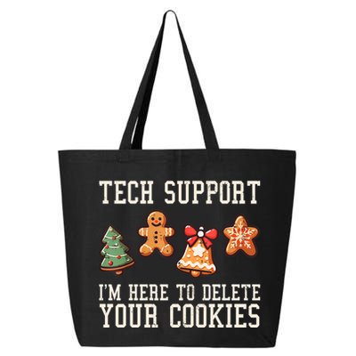 Christmas Tech Support Here To Delete Cookies Funny 25L Jumbo Tote
