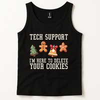 Christmas Tech Support Here To Delete Cookies Funny Tank Top