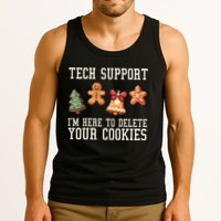 Christmas Tech Support Here To Delete Cookies Funny Tank Top