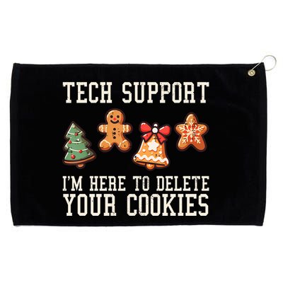 Christmas Tech Support Here To Delete Cookies Funny Grommeted Golf Towel