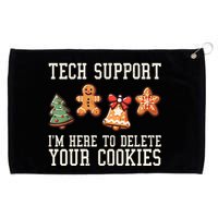 Christmas Tech Support Here To Delete Cookies Funny Grommeted Golf Towel