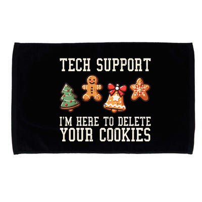 Christmas Tech Support Here To Delete Cookies Funny Microfiber Hand Towel