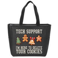 Christmas Tech Support Here To Delete Cookies Funny Zip Tote Bag