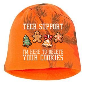 Christmas Tech Support Here To Delete Cookies Funny Kati - Camo Knit Beanie