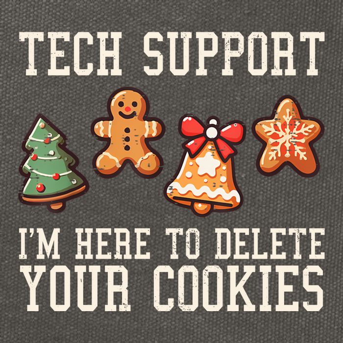 Christmas Tech Support Here To Delete Cookies Funny Cotton Canvas Backpack