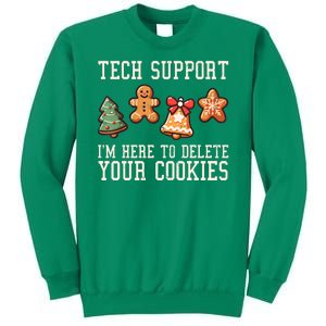 Christmas Tech Support Here To Delete Cookies Funny Sweatshirt