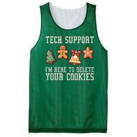 Christmas Tech Support Here To Delete Cookies Funny Mesh Reversible Basketball Jersey Tank