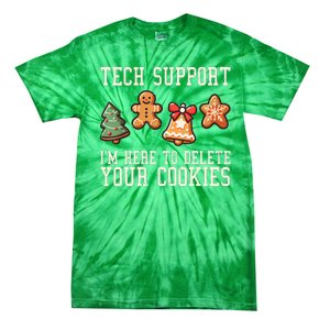 Christmas Tech Support Here To Delete Cookies Funny Tie-Dye T-Shirt