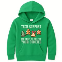 Christmas Tech Support Here To Delete Cookies Funny Kids Hoodie