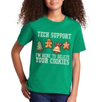 Christmas Tech Support Here To Delete Cookies Funny Kids T-Shirt