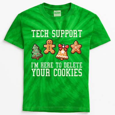 Christmas Tech Support Here To Delete Cookies Funny Kids Tie-Dye T-Shirt
