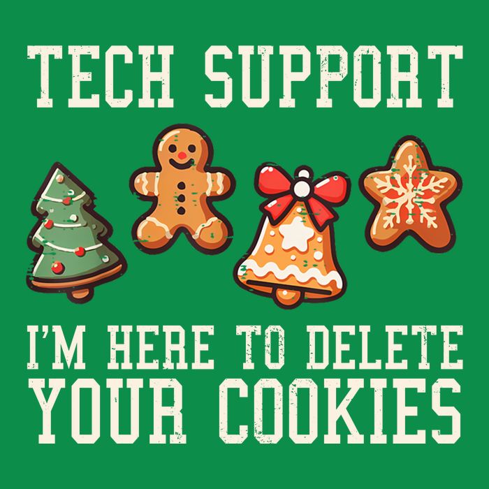 Christmas Tech Support Here To Delete Cookies Funny Full Zip Hoodie
