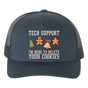 Christmas Tech Support Here To Delete Cookies Funny Yupoong Adult 5-Panel Trucker Hat