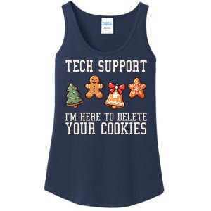 Christmas Tech Support Here To Delete Cookies Funny Ladies Essential Tank