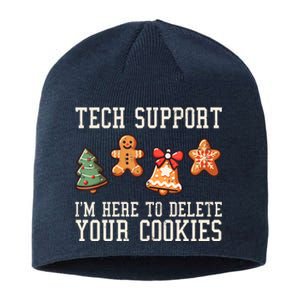 Christmas Tech Support Here To Delete Cookies Funny Sustainable Beanie