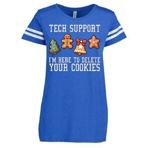 Christmas Tech Support Here To Delete Cookies Funny Enza Ladies Jersey Football T-Shirt