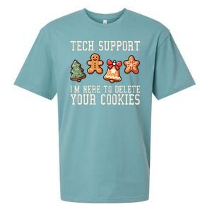 Christmas Tech Support Here To Delete Cookies Funny Sueded Cloud Jersey T-Shirt