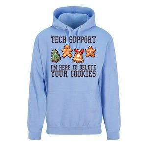 Christmas Tech Support Here To Delete Cookies Funny Unisex Surf Hoodie