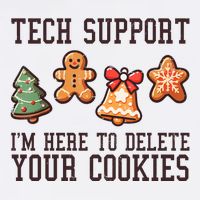 Christmas Tech Support Here To Delete Cookies Funny Garment-Dyed Sweatshirt