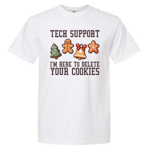 Christmas Tech Support Here To Delete Cookies Funny Garment-Dyed Heavyweight T-Shirt